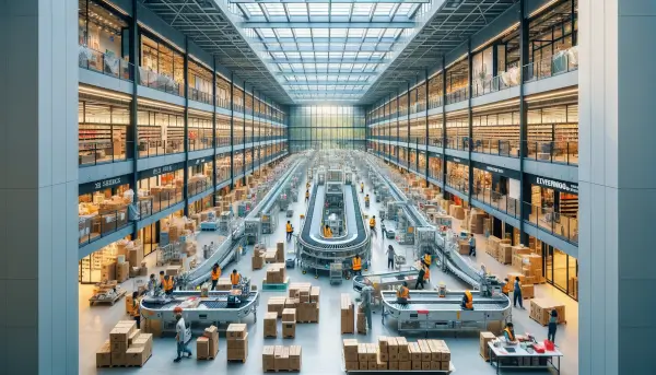 shopping mall re-purposed to serve as ecommerce distribution center