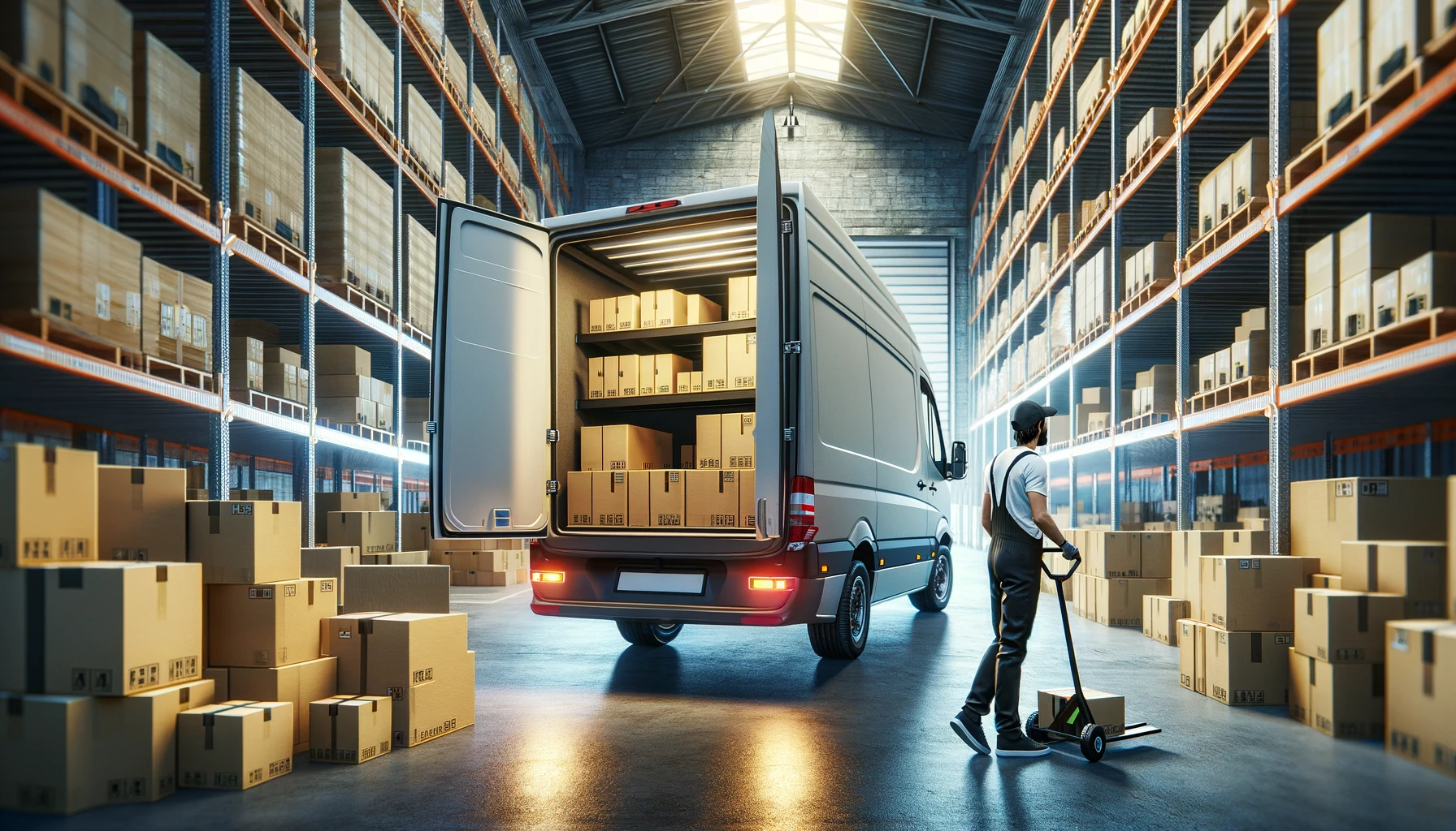 A smaller supplier within a supply chain arriving to make a delivery.