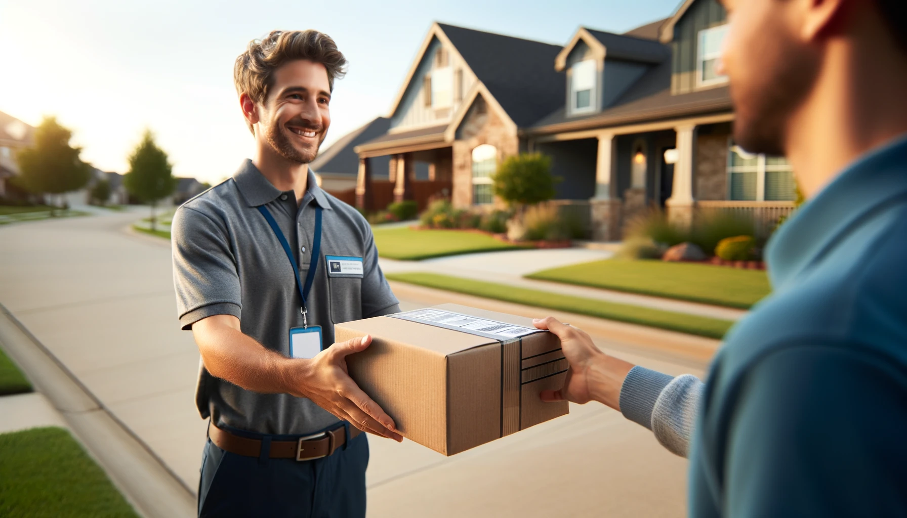 A package being delivered