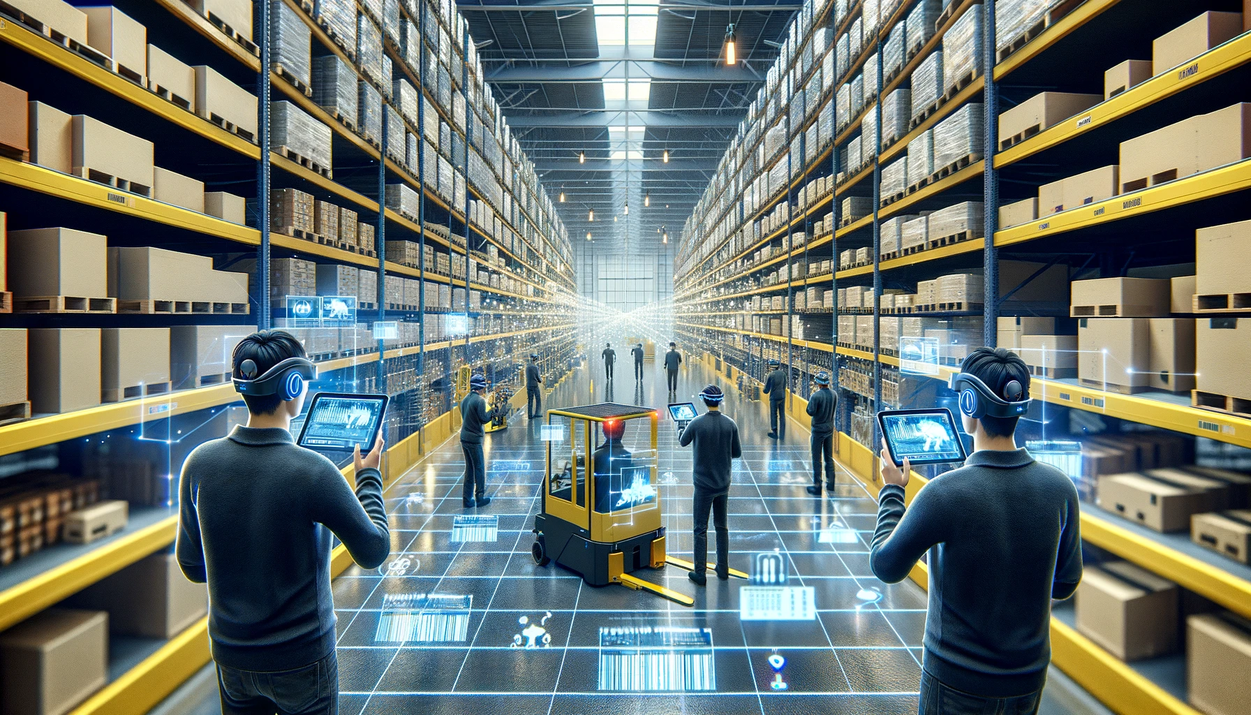 Vision picking technology in warehouse logistics.