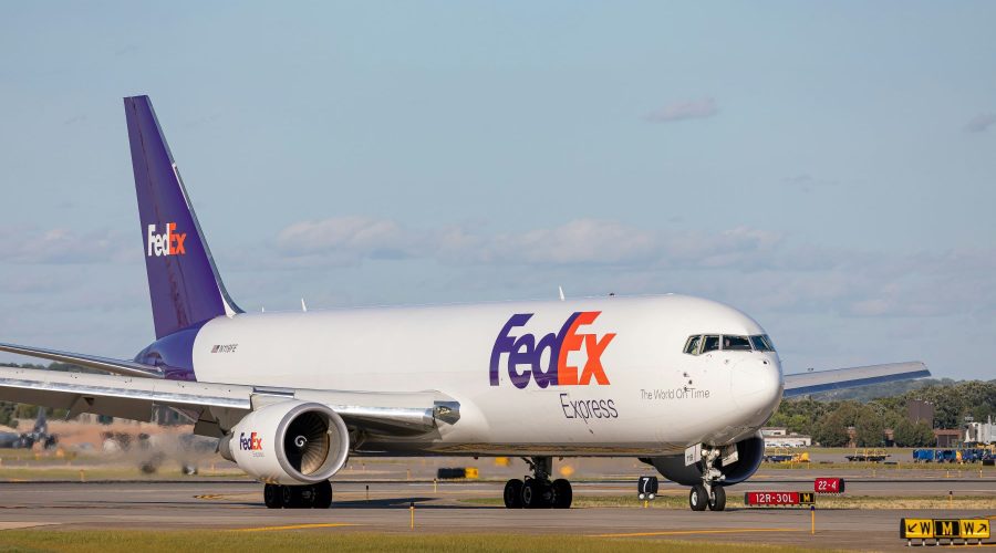 A FedEx plane.